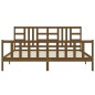 vidaXL Estructura cama y cabecero madera maciza marrón miel 200x200 cm
