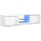 vidaXL Mueble de TV con luces LED blanco brillante 140x40x35,5 cm