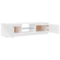 vidaXL Mueble de TV con luces LED blanco brillante 140x40x35,5 cm