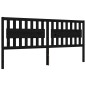 vidaXL Estructura de cama con cabecero madera maciza negro 200x200 cm vidaXL Estructura de cama con cabecero madera maciza negro 200x200 cm