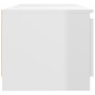 vidaXL Mueble de TV con luces LED blanco brillante 140x40x35,5 cm