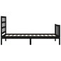 vidaXL Estructura de cama con cabecero madera maciza negro 90x200 cm vidaXL Estructura de cama con cabecero madera maciza negro 90x200 cm