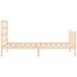vidaXL Estructura de cama con cabecero madera maciza 90x200 cm vidaXL Estructura de cama con cabecero madera maciza 90x200 cm