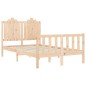 vidaXL Estructura de cama con cabecero madera maciza 120x200 cm