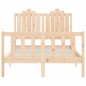 vidaXL Estructura de cama con cabecero madera maciza 120x200 cm