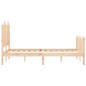 vidaXL Estructura de cama con cabecero madera maciza 120x200 cm