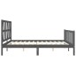 vidaXL Estructura cama de matrimonio con cabecero madera maciza gris vidaXL Estructura cama de matrimonio con cabecero madera maciza gris