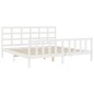 vidaXL Estructura de cama con cabecero madera maciza blanco 180x200 cm vidaXL Estructura de cama con cabecero madera maciza blanco 180x200 cm