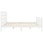 vidaXL Estructura de cama con cabecero madera maciza blanco 180x200 cm vidaXL Estructura de cama con cabecero madera maciza blanco 180x200 cm