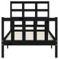 vidaXL Estructura de cama individual con cabecero madera maciza negro vidaXL Estructura de cama individual con cabecero madera maciza negro