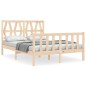 vidaXL Estructura de cama con cabecero madera maciza 140x190 cm vidaXL Estructura de cama con cabecero madera maciza 140x190 cm