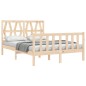 vidaXL Estructura de cama con cabecero madera maciza 140x190 cm vidaXL Estructura de cama con cabecero madera maciza 140x190 cm