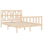 vidaXL Estructura de cama con cabecero madera maciza 140x190 cm vidaXL Estructura de cama con cabecero madera maciza 140x190 cm