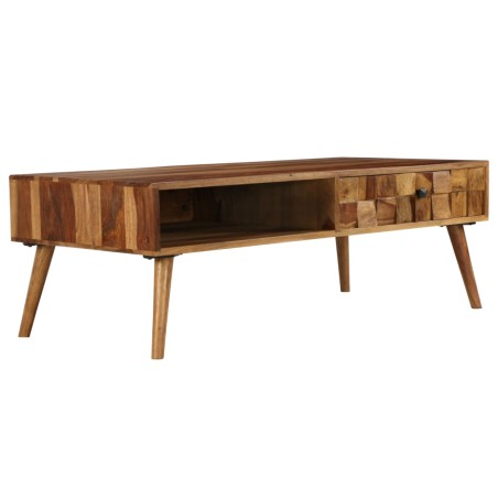 vidaXL Mesa de centro madera maciza sheesham acabado miel 110x50x37 cm 