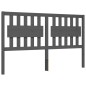 vidaXL Estructura de cama con cabecero madera maciza gris 160x200 cm