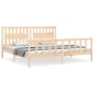 vidaXL Estructura de cama con cabecero madera maciza 200x200 cm