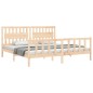 vidaXL Estructura de cama con cabecero madera maciza 200x200 cm