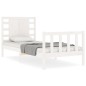 vidaXL Estructura de cama individual con cabecero madera maciza blanco vidaXL Estructura de cama individual con cabecero madera maciza blanco