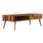 vidaXL Mesa de centro madera maciza sheesham acabado miel 110x50x37 cm vidaXL Mesa de centro madera maciza sheesham acabado miel 110x50x37 cm