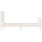 vidaXL Estructura de cama individual con cabecero madera maciza blanco vidaXL Estructura de cama individual con cabecero madera maciza blanco