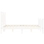 vidaXL Estructura de cama con cabecero madera maciza blanco 120x200 cm vidaXL Estructura de cama con cabecero madera maciza blanco 120x200 cm