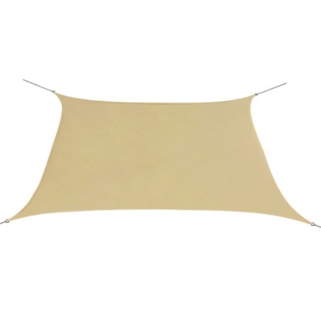 vidaXL Toldo de vela cuadrado tela Oxford beige 3,6x3,6 m 