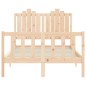 vidaXL Estructura de cama de matrimonio con cabecero madera maciza vidaXL Estructura de cama de matrimonio con cabecero madera maciza