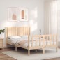 vidaXL Estructura de cama con cabecero madera maciza 120x200 cm vidaXL Estructura de cama con cabecero madera maciza 120x200 cm
