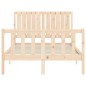 vidaXL Estructura de cama con cabecero madera maciza 120x200 cm vidaXL Estructura de cama con cabecero madera maciza 120x200 cm