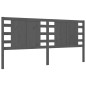 vidaXL Estructura de cama con cabecero madera maciza gris 200x200cm vidaXL Estructura de cama con cabecero madera maciza gris 200x200cm