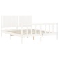 vidaXL Estructura de cama con cabecero madera maciza blanco 160x200 cm vidaXL Estructura de cama con cabecero madera maciza blanco 160x200 cm