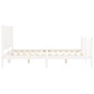 vidaXL Estructura de cama con cabecero madera maciza blanco 160x200 cm vidaXL Estructura de cama con cabecero madera maciza blanco 160x200 cm