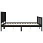 vidaXL Estructura de cama con cabecero madera maciza negro 160x200 cm vidaXL Estructura de cama con cabecero madera maciza negro 160x200 cm