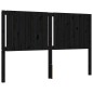 vidaXL Estructura de cama con cabecero madera maciza negro 160x200 cm vidaXL Estructura de cama con cabecero madera maciza negro 160x200 cm