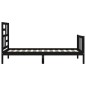 vidaXL Estructura de cama individual con cabecero madera maciza negro vidaXL Estructura de cama individual con cabecero madera maciza negro