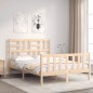 vidaXL Estructura de cama con cabecero madera maciza 140x190 cm vidaXL Estructura de cama con cabecero madera maciza 140x190 cm