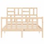 vidaXL Estructura de cama con cabecero madera maciza 140x190 cm vidaXL Estructura de cama con cabecero madera maciza 140x190 cm