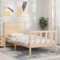 vidaXL Estructura de cama con cabecero madera maciza vidaXL Estructura de cama con cabecero madera maciza