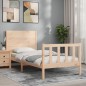 vidaXL Estructura de cama con cabecero madera maciza vidaXL Estructura de cama con cabecero madera maciza