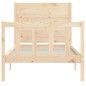 vidaXL Estructura de cama con cabecero madera maciza vidaXL Estructura de cama con cabecero madera maciza
