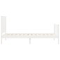 vidaXL Estructura de cama con cabecero madera maciza blanco vidaXL Estructura de cama con cabecero madera maciza blanco
