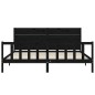 vidaXL Estructura de cama con cabecero madera maciza negro 200x200 cm