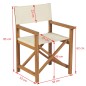 vidaXL Silla de director plegable madera maciza de teca vidaXL Silla de director plegable madera maciza de teca