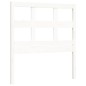 vidaXL Estructura de cama con cabecero madera maciza blanco 90x200 cm