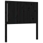 vidaXL Estructura de cama individual con cabecero madera maciza negro vidaXL Estructura de cama individual con cabecero madera maciza negro