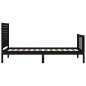 vidaXL Estructura de cama individual con cabecero madera maciza negro vidaXL Estructura de cama individual con cabecero madera maciza negro