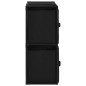 vidaXL Armario almacenaje con 4 cestas de tela acero negro 63x30x71 cm vidaXL Armario almacenaje con 4 cestas de tela acero negro 63x30x71 cm