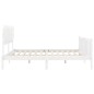 vidaXL Estructura cama de matrimonio con cabecero madera maciza blanco vidaXL Estructura cama de matrimonio con cabecero madera maciza blanco