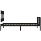 vidaXL Estructura de cama con cabecero madera maciza negro 90x200 cm vidaXL Estructura de cama con cabecero madera maciza negro 90x200 cm