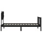 vidaXL Estructura de cama con cabecero madera maciza negro vidaXL Estructura de cama con cabecero madera maciza negro